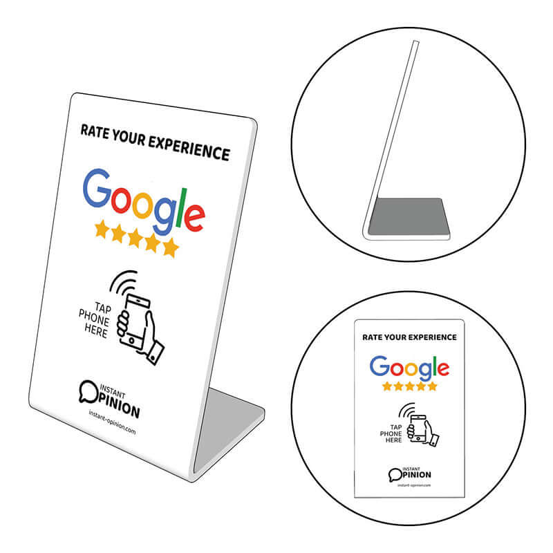 Google Review NFC Stand - White (English Version)